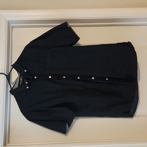 Mens Large Slim Fit Casual Button Down Shirt